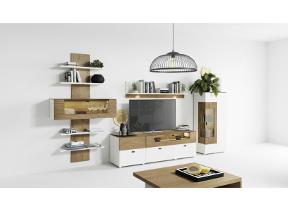 Set Modern Wohnwand Vitrinen Regal Schrank Wohnzimmer Barock Stil