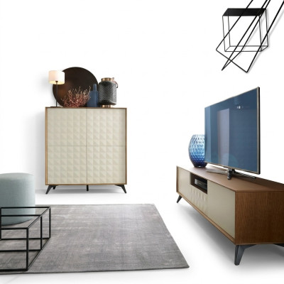 Set Moderne Wohnwand Kommode RTV Wohnzimmer Stil Wohnwände