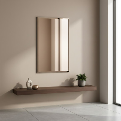 Klasické zrcadlo se dřevěným rámem Nábytek Nové 90x60cm Sklo Rámeček na zeď