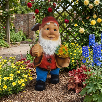 Garten Haus Dekoration Figur Statue Skulpturen Deko Figuren Zwerg Handarbeit M36