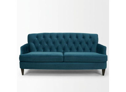 Tyrkysová královská třísedací designová luxusní obývací sofa 3-sedadlové gauč