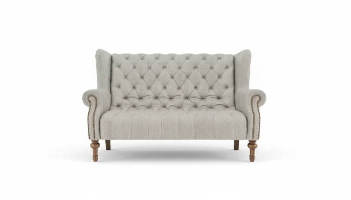Chesterfield Sofa Couch Polster Stoff Leder Couchen Polster Garnitur 2 Sitzers