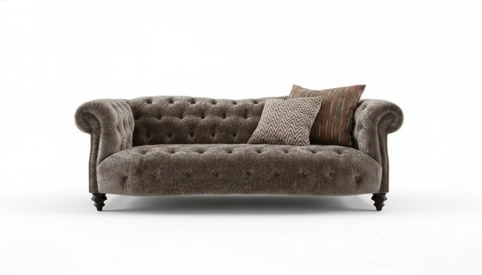 Chesterfield Sofa Couch Polster Stoff Leder Couchen Polster Garnitur 3 Sitzers