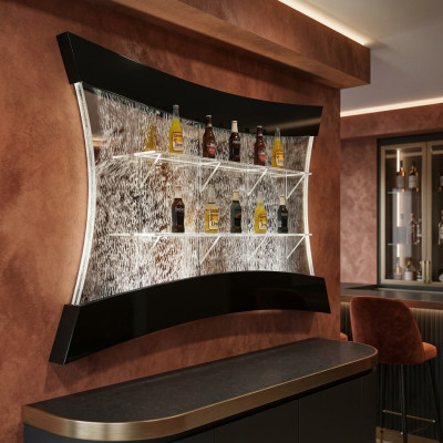 LED Regal Bar Wasser Wand Säule Beleuchtete Deko Wasserwände Bar Theke