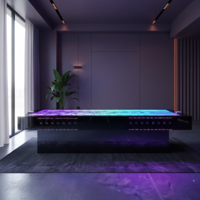 Led Bar Stůl Voda Stěna Bar Pult Regál Nábytek Osvětlený Barový Stůl