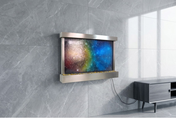 LED Wasserwand Designer Wasser Säulen Wasserfall Bild Rahmen 145x97