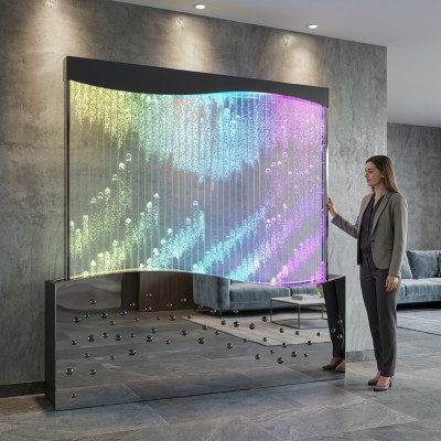 Panel nástěnná vodní bublina LED vodopád designérský vodní stěna