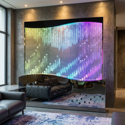 Panel nástěnná vodní bublina LED vodopád designérský vodní stěna