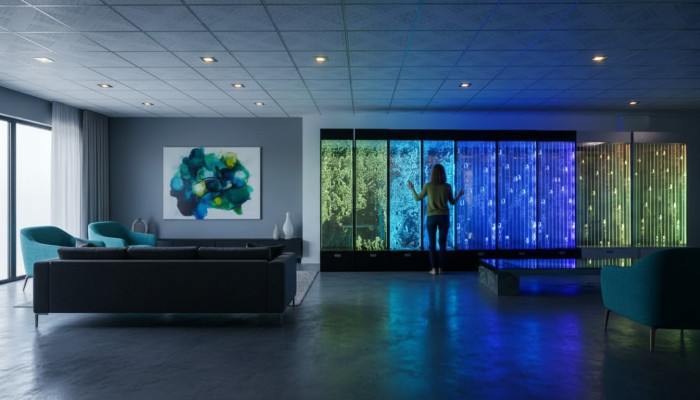Wandpanell bubliny vody LED vodní panel Dekorativní designérská vodní stěna