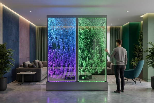 Trennwand Regal Schrank Wasserwand Säule Wände LED 120x200