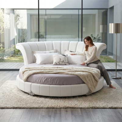 Rundes Bett Chesterfield Design Betten Polsterbett Rundbett Polster Round