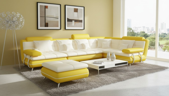 Garnitur L Form Exclusive Wohnzimmer Couch Poster Couchen Sofa
