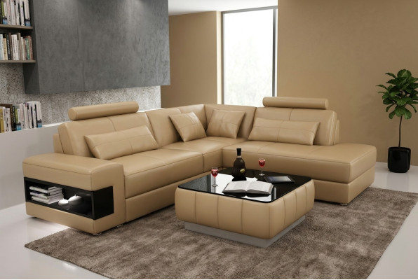 Ecksofa L Form Sofa Couch Polster Ecksofas Wohnlandschaft Ledersofa
