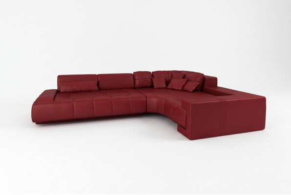 Leder Modern Couch Wohnlandschaft Ledersofa Deko Sofagarnitur Sofa L-Form