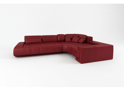 Leder Modern Couch Wohnlandschaft Ledersofa Deko Sofagarnitur Sofa L-Form