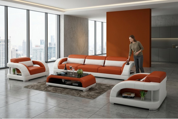 Sofagarnitur 3+2+1 Sitzer Sofa Sitz Couch Polster Garnitur Moderne Couchen