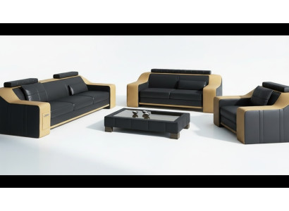 Sofa Souprava gaučů 3+2 místná sada Designový potah na gauč Moderní souprava
