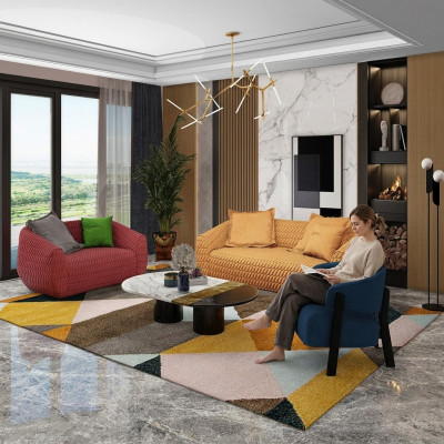 Luxus Textil Sofa Design Couch Sofagarnitur 3+1+1 Sitzer Garnitur Wohnzimmer neu