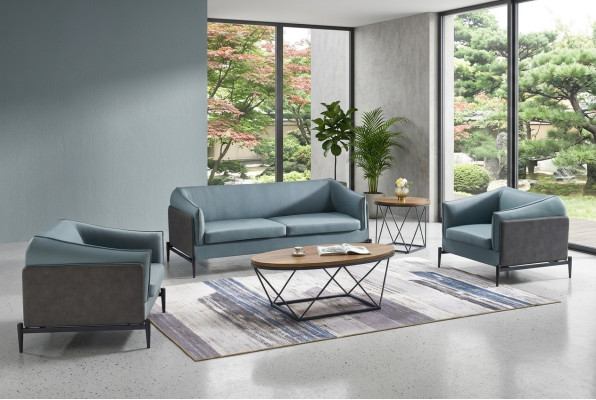 Luxuriöses 3+1+1 Sofa-Set im modernen Designerstil mit Textilbezug