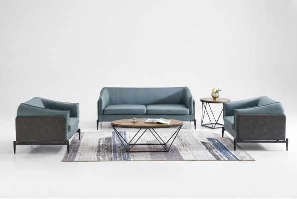 Luxuriöses 3+1+1 Sofa-Set im modernen Designerstil mit Textilbezug