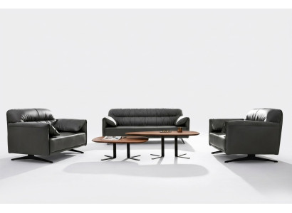 Moderne Designer Sofagarnitur Couch Polster Set Luxus Leder Sofas Couchen 3+1+1
