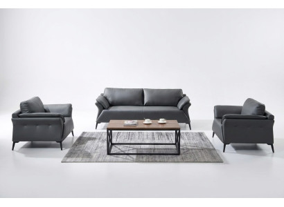 Sofa Couch Polster Garnitur Sitz Sofas Couchen 3+1+1 Sitzer Büro Einrichtung Neu