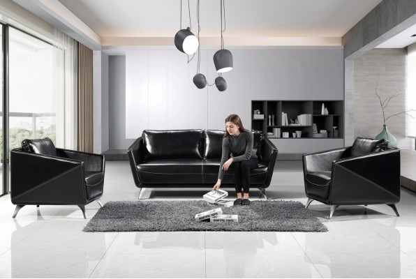 Sofagarnitur 3+1+1 Sitzer Ledersofa Couch Wohnlandschaft Garnitur Design Modern