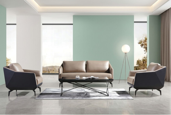 Sofagarnitur 3+1+1 Sitzer Set Design Sofas Polster Couchen Leder Relax Moderne