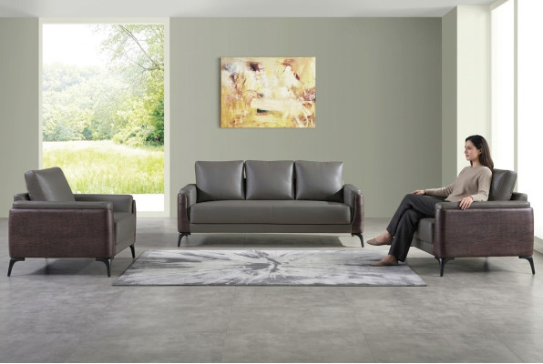 Sofínová sestava 3+1+1 sedadla Designové pohovky Polstrové gauče Kožené, relaxační, moderní