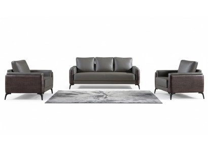 Sofínová sestava 3+1+1 sedadla Designové pohovky Polstrové gauče Kožené, relaxační, moderní