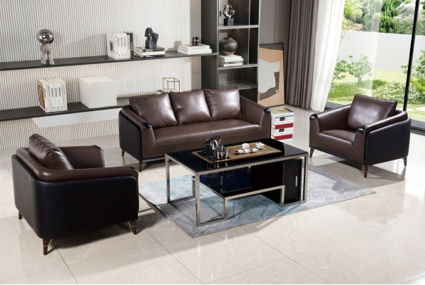 Sofagarnitur 3+1+1Sitzer Ledersofa Couch Wohnlandschaft Garnitur Design Modern