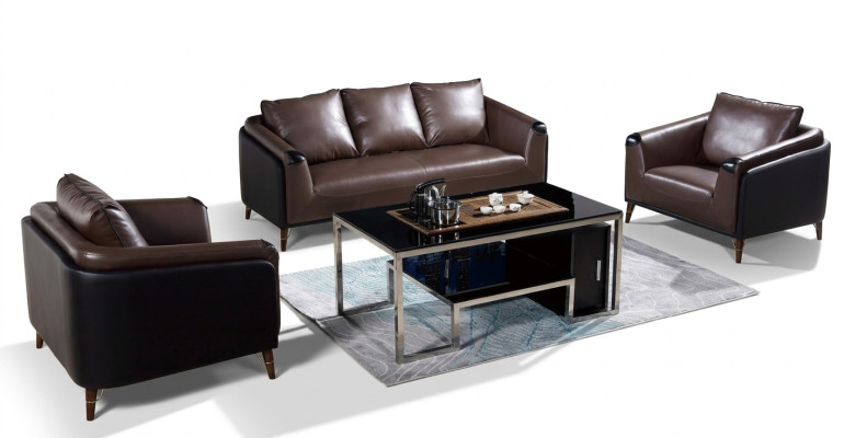 Sofagarnitur 3+1+1Sitzer Ledersofa Couch Wohnlandschaft Garnitur Design Modern