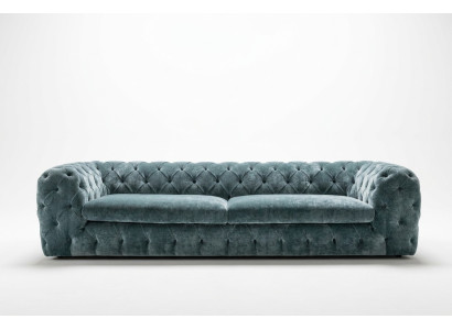Luxus Chesterfield Designer Couchen Leder Sofa Textil Stoff xxl big couchen