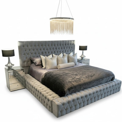 Chesterfield postel Luxus ložnice hotel řemesla postele s knoflíky