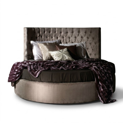 Runde Chesterfield Luxus Rund Bett Klassische Hotel Samt Textil Leder Betten Neu