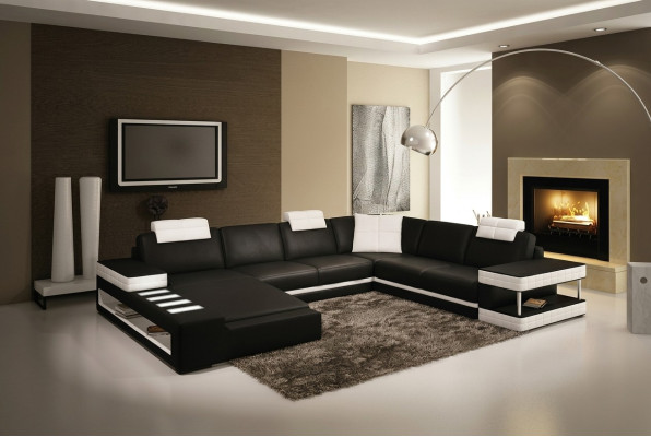 U Form Sofa Couch Polster Garnitur Wohnlandschaft Design Luxus Ecksofa   Do češtiny: Rozkládací sedací souprava v obývacím designu tvaru U Luxusní rohová pohovka