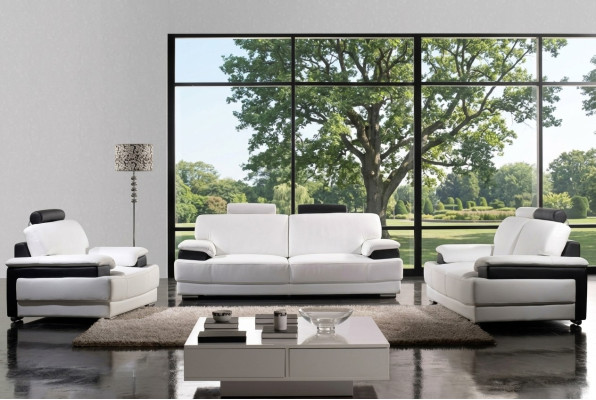 Sofa Sofagarnitur Ledersofa Couchen Sitzer Set Sofa Polster Couch 3tlg Sessel