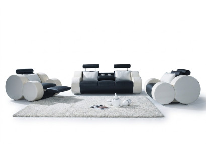 Sofagarnitur Garnituren Set Design Sofas Polster Leder 311 Sitzer Couchen
