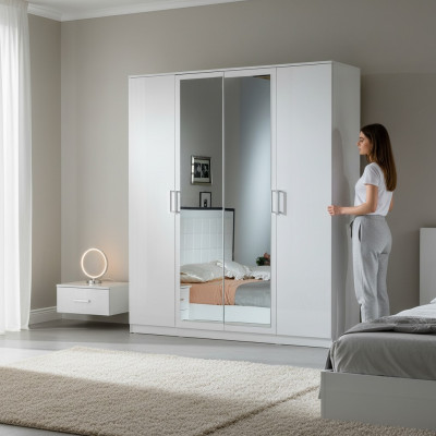 Klassischer Stil Kleiderschrank Schrank Holz Garderobe Schränke