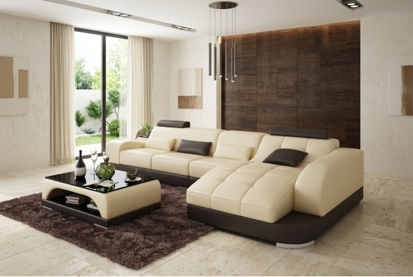 Ecksofa L Form Stoff Couch Wohnlandschaft Garnitur Design Modern Sofa