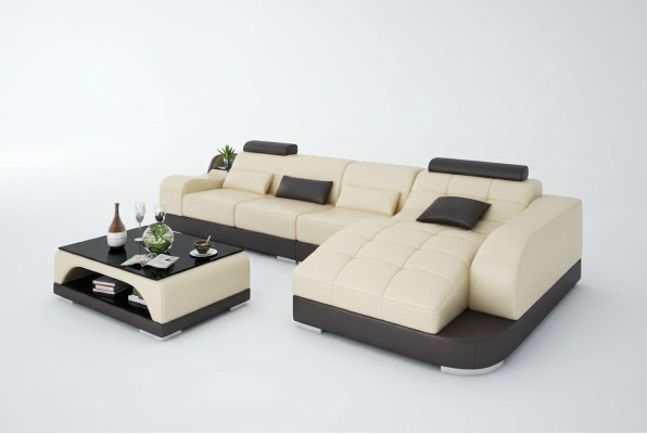 Ecksofa L Form Stoff Couch Wohnlandschaft Garnitur Design Modern Sofa