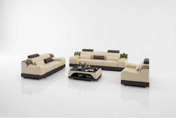 Klassische Garnitur 32 Sitzer Sofagarnitur Couch Sofa Leder Sofa Polster