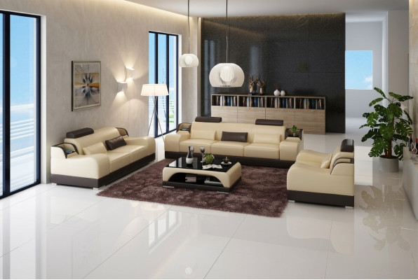 Design Sofagarnitur 2x 3 Sitzer Set Sofas Polster Couchen Moderne Couch