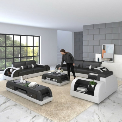 Sofagarnitur 32 Sitzer Set Sofa Polster Couch Leder Polster Garnitur Gruppe