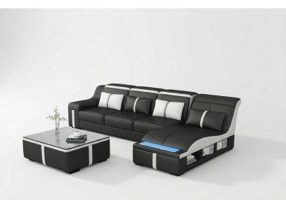 LForm Leder Wohnlandschaft Couch Polster Sitz Ecksofa Sofa Große