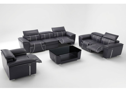 Klassisch 3 Sitzer Designer Sofa Polster Sofas Couchen Leder Stoff Textil Neu