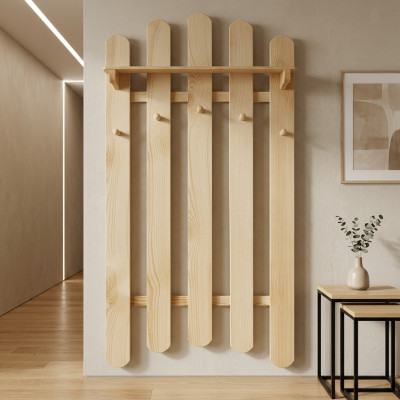 Garderobenpaneel Wandgarderobe Garderobe Garderobenleiste Kiefer Holz Handarbeit