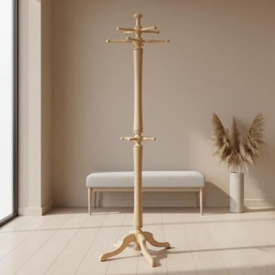 Garderobenständer Holz Kleiderständer Garderobe Aufhänger 186cm Modern Ständer