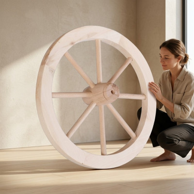 Dekorad Holzrad Ø 30 cm Speichenrad Wagenrad Gartendeko Ladendeko Vollholz