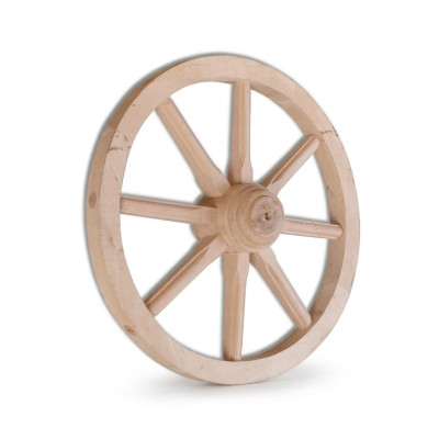 Holzrad Deko Rad Ø 40 cm whitewash Speichenrad Wanddeko Gartendeko Wagenrad